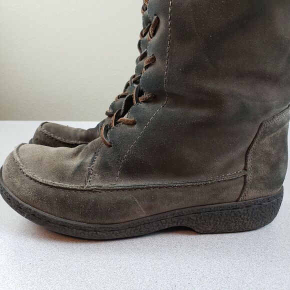 Sam Edelman Womens Brown Leather Round Toe Mid Calf Lace Up Snow Boots Size 7 - Picture 5 of 7